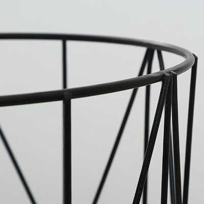 Contemporary Scandinavian Solid Wood Round Top Iron Frame Coffee Table For Living Room