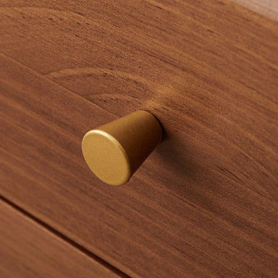 Table de chevet traditionnelle japonaise carrée en bois massif avec tiroir de rangement à 2 niveaux pour chambre 