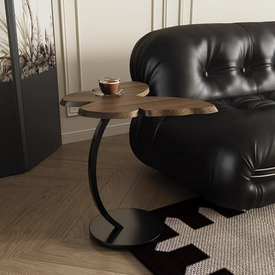 Zeitgenössischer kreativer Schmetterling Massivholzplatte Eisen Beistelltisch für das Wohnzimmer 