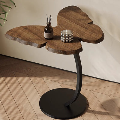 Zeitgenössischer kreativer Schmetterling Massivholzplatte Eisen Beistelltisch für das Wohnzimmer 