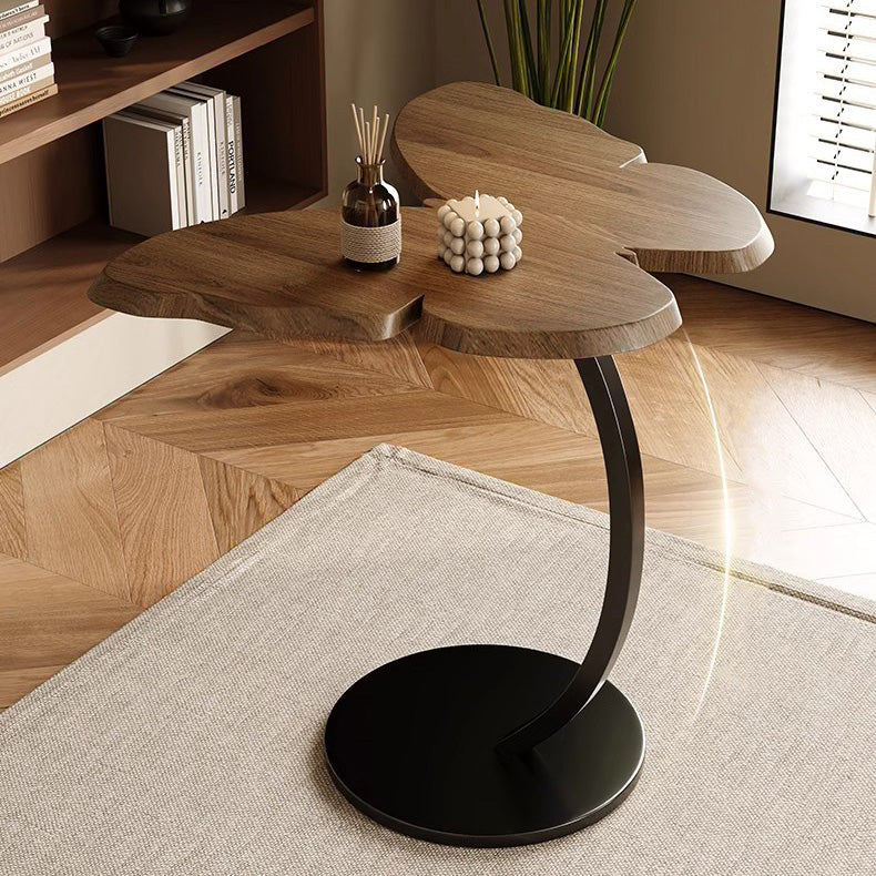 Zeitgenössischer kreativer Schmetterling Massivholzplatte Eisen Beistelltisch für das Wohnzimmer 