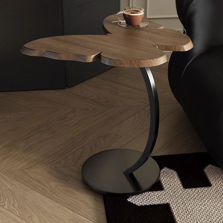 Zeitgenössischer kreativer Schmetterling Massivholzplatte Eisen Beistelltisch für das Wohnzimmer 