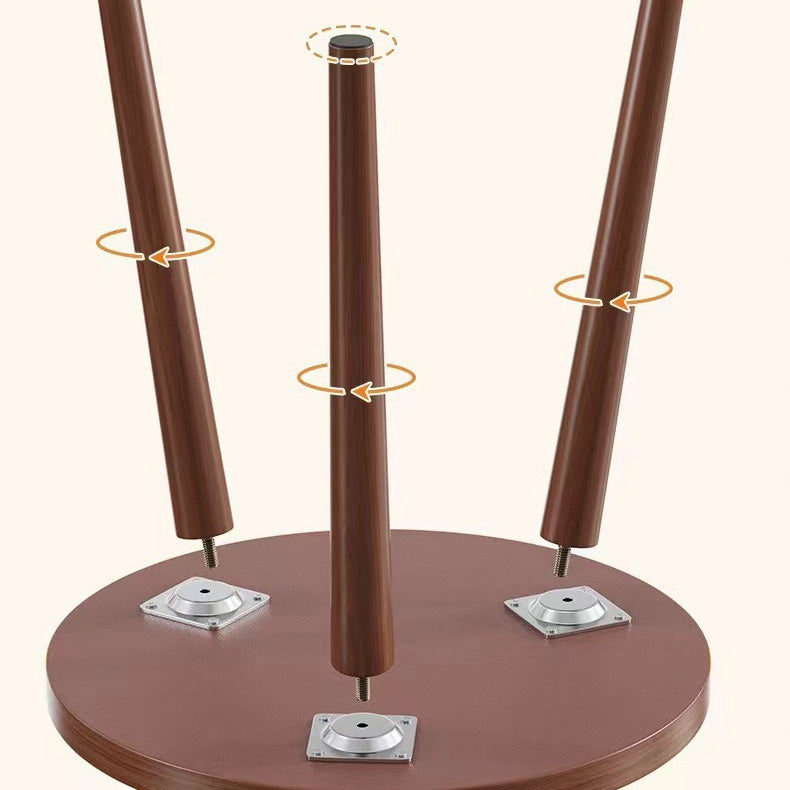 Traditioneller japanischer runder Massivholztisch für das Wohnzimmer 