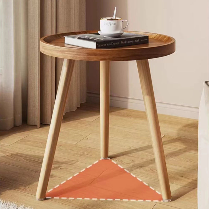 Traditioneller japanischer runder Massivholztisch für das Wohnzimmer 