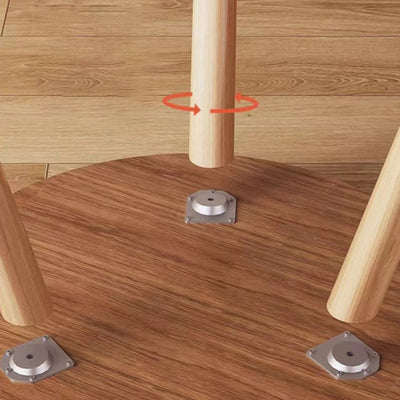 Traditioneller japanischer runder Massivholztisch für das Wohnzimmer 