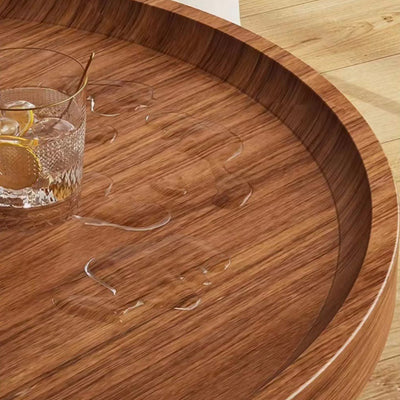 Traditioneller japanischer runder Massivholztisch für das Wohnzimmer 