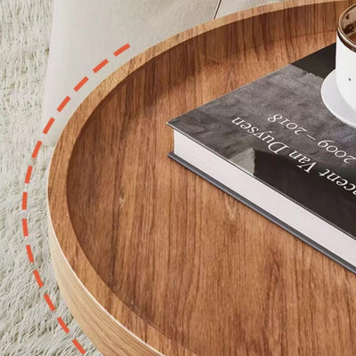 Traditioneller japanischer runder Massivholztisch für das Wohnzimmer 