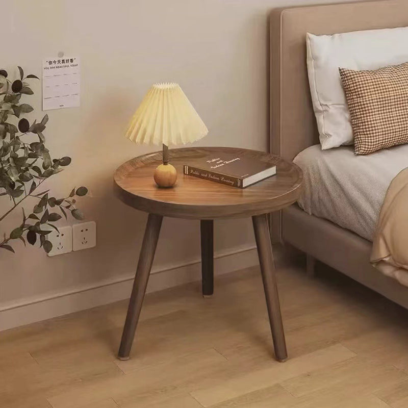 Traditioneller japanischer runder Massivholztisch für das Wohnzimmer 