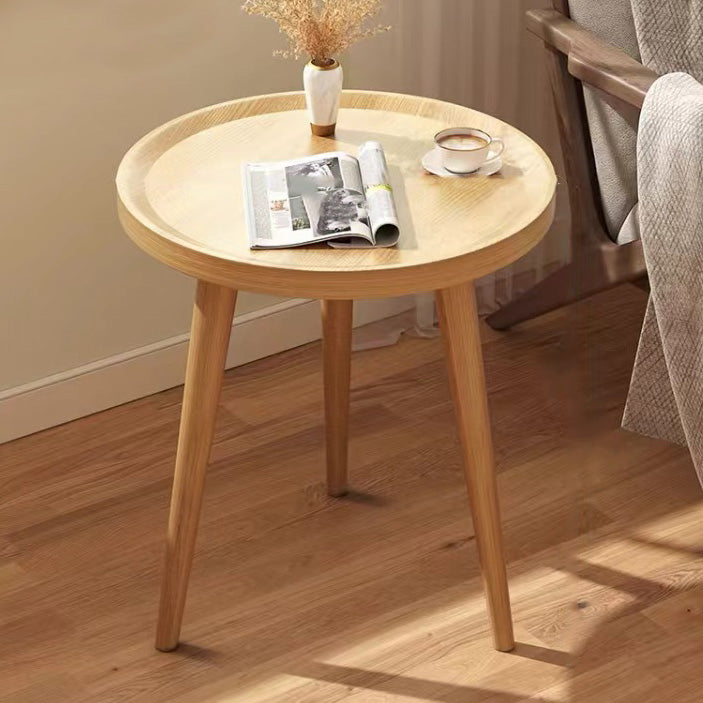 Traditioneller japanischer runder Massivholztisch für das Wohnzimmer 