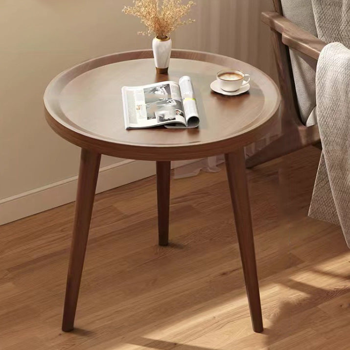 Traditioneller japanischer runder Massivholztisch für das Wohnzimmer 