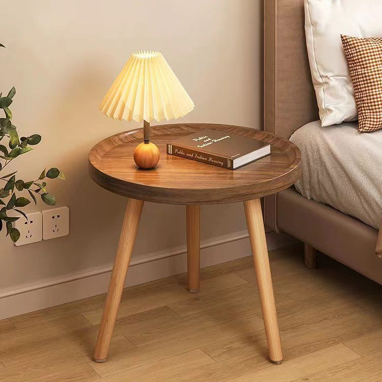 Traditioneller japanischer runder Massivholztisch für das Wohnzimmer 