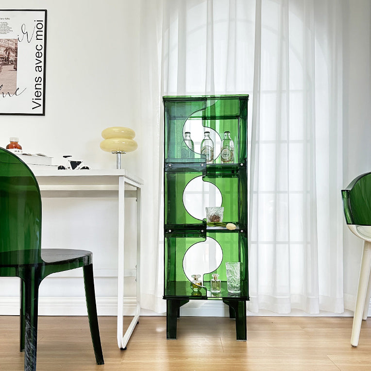 Contemporary Scandinavian PC Sideboard Storage Rack Display Stand 2/3/4-Shelf For Living Room