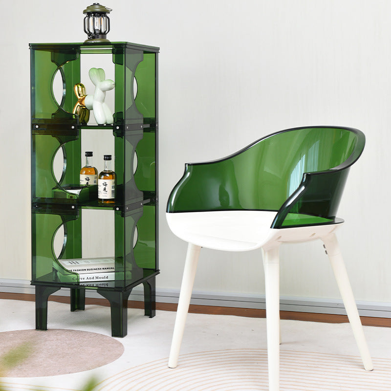 Contemporary Scandinavian PC Sideboard Storage Rack Display Stand 2/3/4-Shelf For Living Room