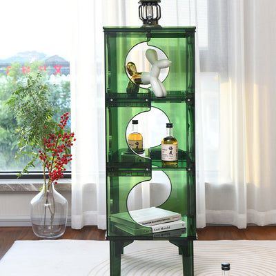 Contemporary Scandinavian PC Sideboard Storage Rack Display Stand 2/3/4-Shelf For Living Room
