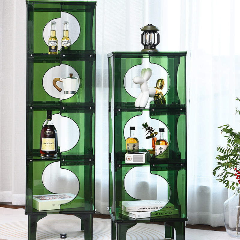 Contemporary Scandinavian PC Sideboard Storage Rack Display Stand 2/3/4-Shelf For Living Room