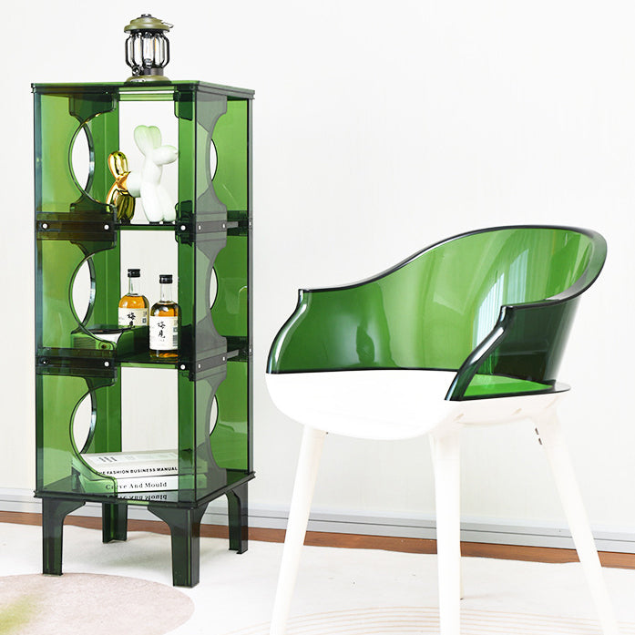 Contemporary Scandinavian PC Sideboard Storage Rack Display Stand 2/3/4-Shelf For Living Room