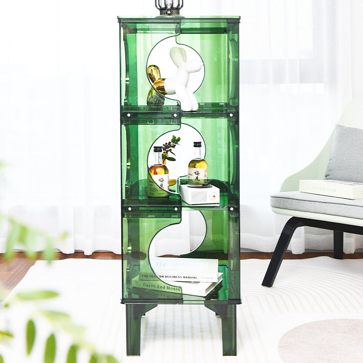 Contemporary Scandinavian PC Sideboard Storage Rack Display Stand 2/3/4-Shelf For Living Room