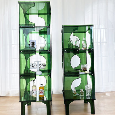 Contemporary Scandinavian PC Sideboard Storage Rack Display Stand 2/3/4-Shelf For Living Room