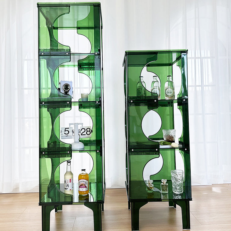 Contemporary Scandinavian PC Sideboard Storage Rack Display Stand 2/3/4-Shelf For Living Room