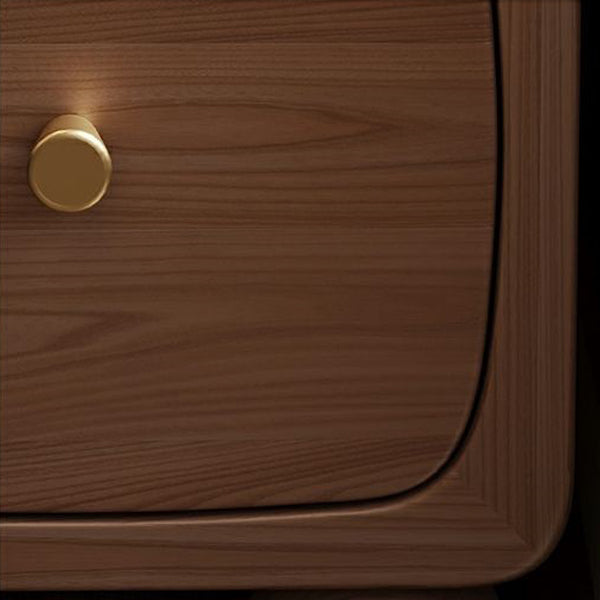 Mesita de noche contemporánea de madera maciza con simplicidad y espacio estrecho, 1 cajón y armario para dormitorio 