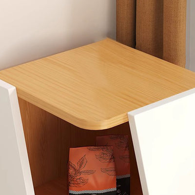 Estantería de esquina compacta de madera maciza triangular minimalista moderna de 2/4/6 niveles para almacenamiento en el hogar u oficina 