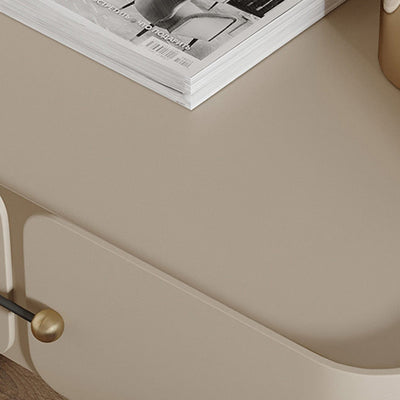 Moderner Mid-Century Rechteckiger Umweltfreundlicher Nachttisch aus Kohlenstoffstahl mit 1 Schublade für das Schlafzimmer 