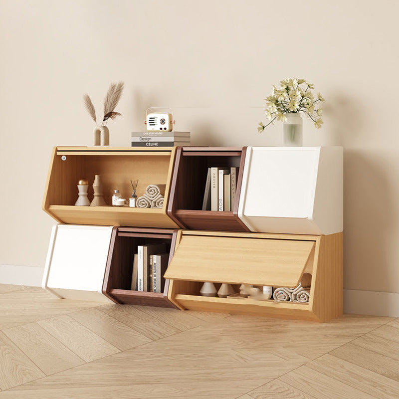Contemporary Nordic MDF Modular Cube Storage Cabinet Books Toys &amp; Snacks Multi-Layer Organizer With Doors For Bedroom &amp; Living Room