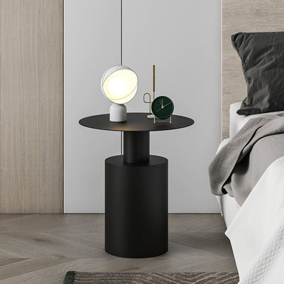 Modern Minimalist Iron Geometric Cylinder Coffee Table For Living Room