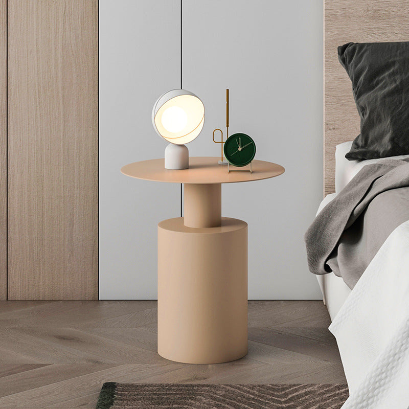 Modern Minimalist Iron Geometric Cylinder Coffee Table For Living Room