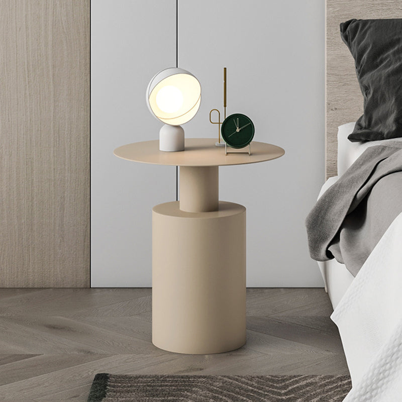 Modern Minimalist Iron Geometric Cylinder Coffee Table For Living Room