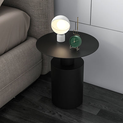 Modern Minimalist Iron Geometric Cylinder Coffee Table For Living Room