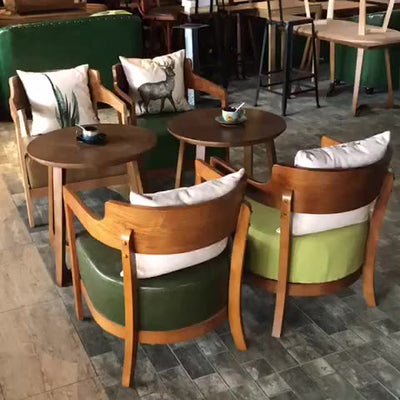 Traditioneller japanischer Beistelltisch aus massivem Holz mit rundem Eisenfuß für das Esszimmer 