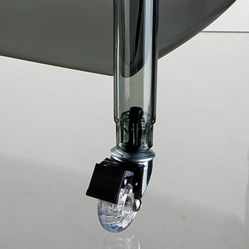 Mesa Auxiliar Rectangular de Plástico de Simplicidad Contemporánea Carrito de 4 Niveles con Ruedas para Sala de Estar 