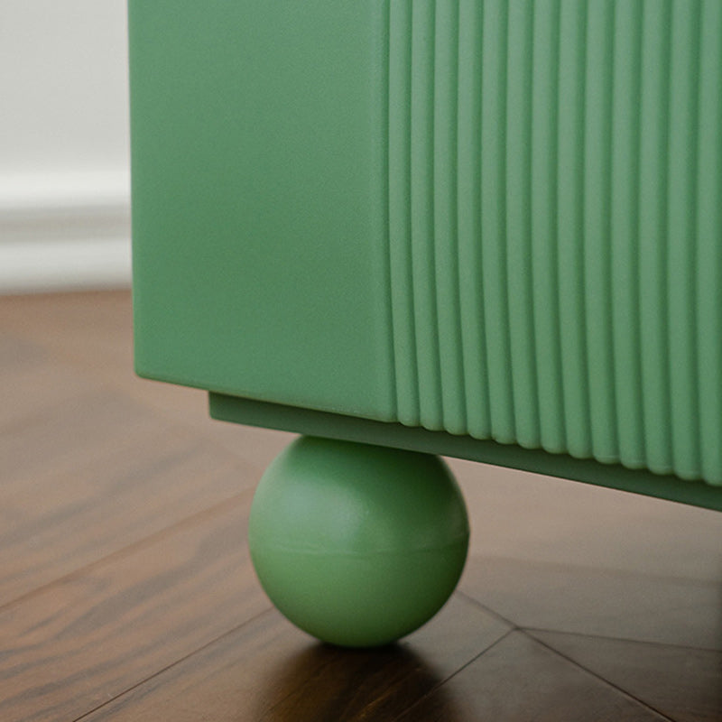 Modern Mid-Century Cube PE Nightstand 2-Drawer For Bedroom