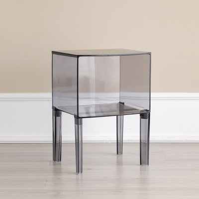 Moderner Mid-Century-Acryl-Rechteckiger Nachttisch mit 1/2-stufigen Ablagefächern für das Schlafzimmer 
