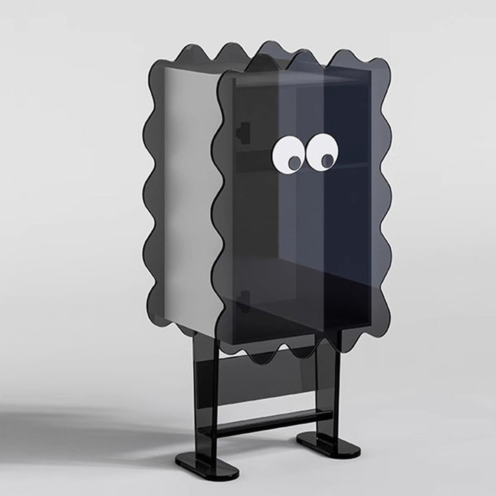 Contemporary Creative Cookie Robot Acrylic Side Table 2-Tier Storage Cabinets For Living Room