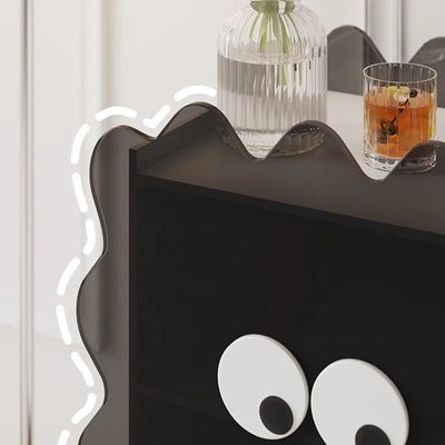 Table d'appoint en bois massif acrylique robot créatif contemporain avec armoires de rangement à 2 niveaux pour salon 