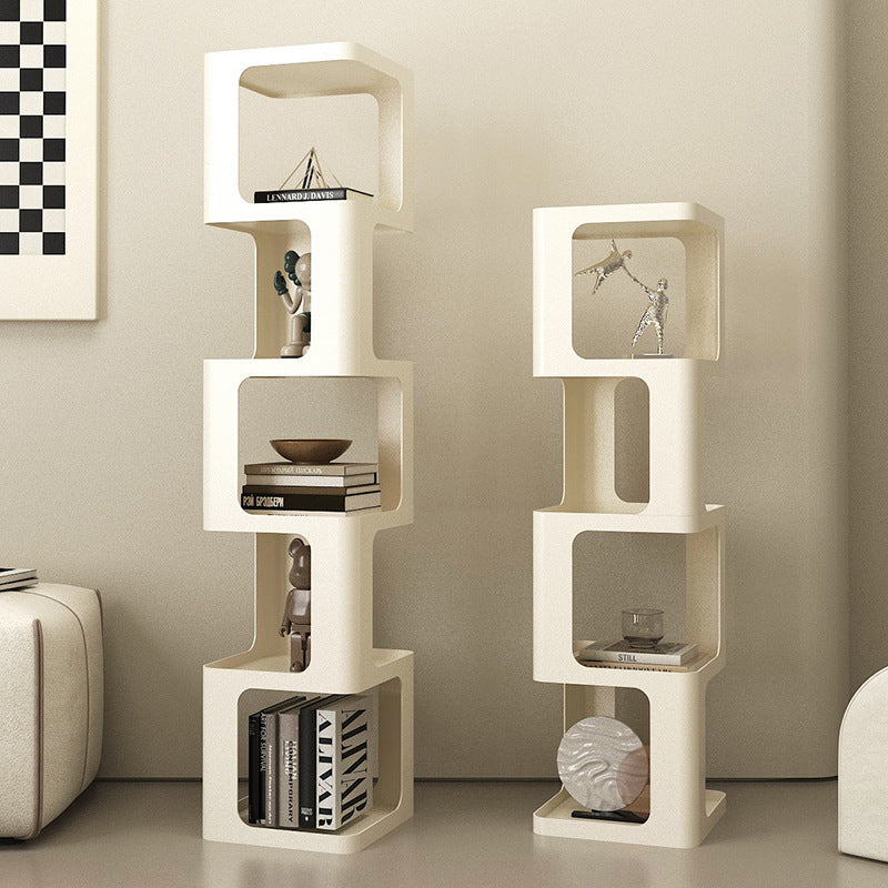 Contemporary Scandinavian Iron Square Bookshelves 3/4/5-Tier Standing Shelves For Home Office