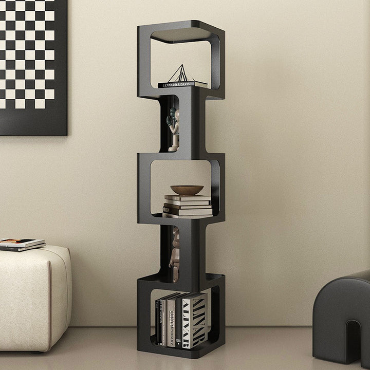 Contemporary Scandinavian Iron Square Bookshelves 3/4/5-Tier Standing Shelves For Home Office
