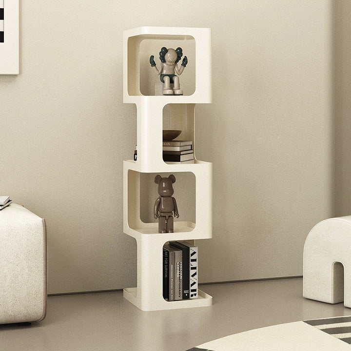 Contemporary Scandinavian Iron Square Bookshelves 3/4/5-Tier Standing Shelves For Home Office