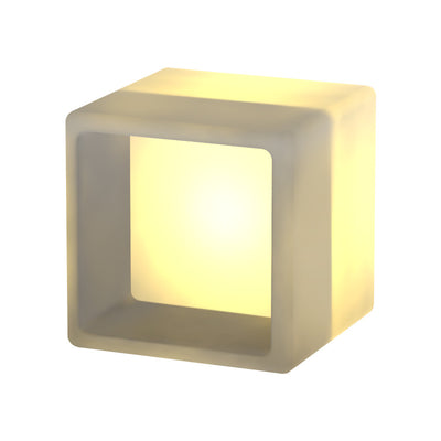 Table de chevet moderne minimaliste en plastique géométrique cube illuminé 1-armoire de rangement pour chambre 
