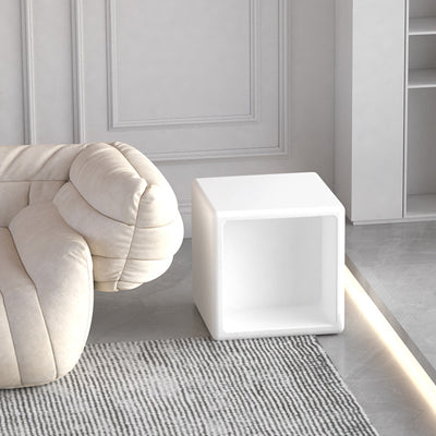 Table de chevet moderne minimaliste en plastique géométrique cube illuminé 1-armoire de rangement pour chambre 