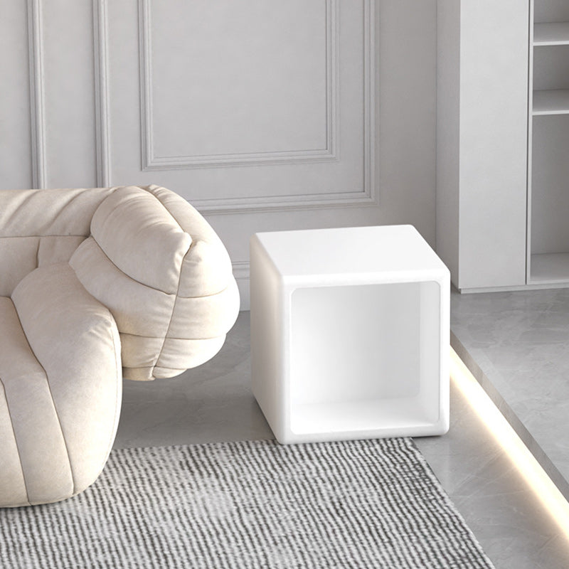 Table de chevet moderne minimaliste en plastique géométrique cube illuminé 1-armoire de rangement pour chambre 
