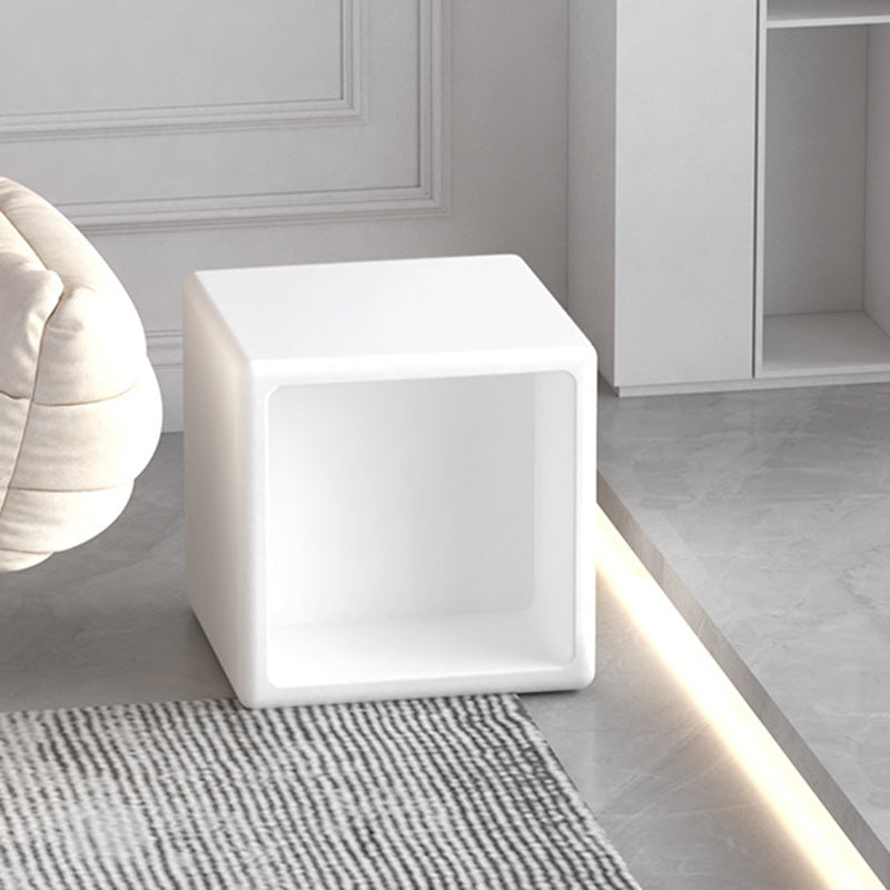 Table de chevet moderne minimaliste en plastique géométrique cube illuminé 1-armoire de rangement pour chambre 