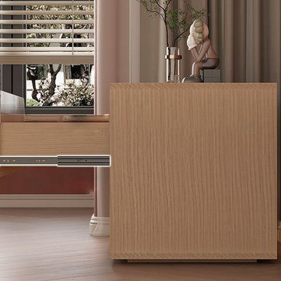 Table de nuit en fibre de densité moyenne japonaise traditionnelle Cube avec 1 tiroir pour chambre 