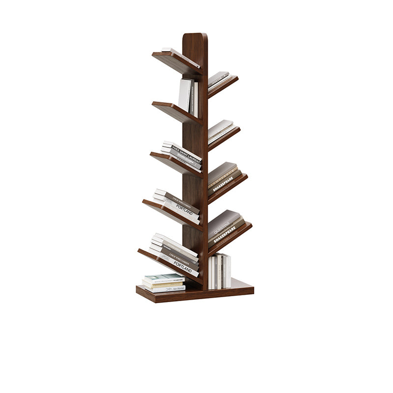 Zeitgenössische Retro-Baumförmige Bücherregale aus Massivholz 5/8/10-stufige Stehregale für das Home Office 