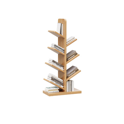 Zeitgenössische Retro-Baumförmige Bücherregale aus Massivholz 5/8/10-stufige Stehregale für das Home Office 