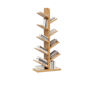 Zeitgenössische Retro-Baumförmige Bücherregale aus Massivholz 5/8/10-stufige Stehregale für das Home Office 