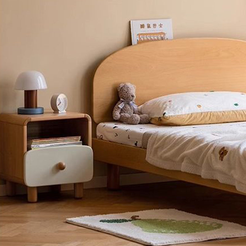 Table de nuit japonaise traditionnelle en bois massif avec tiroir de rangement pour chambre à coucher 