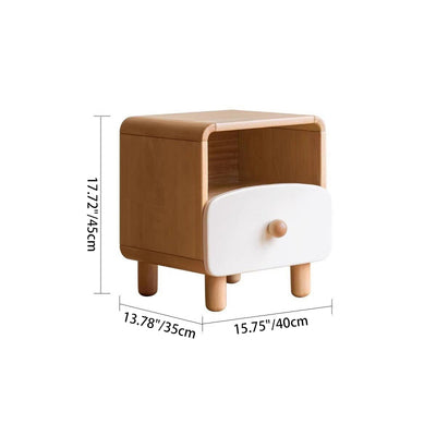 Table de nuit japonaise traditionnelle en bois massif avec tiroir de rangement pour chambre à coucher 